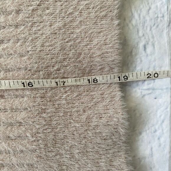 Bailey 44 women S elbow sleeve v-cut collar ribbed sweater tan brand new - Picture 6 of 8